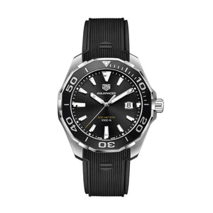 Tag Heuer Aquaracer Quartz Black Dial Black Rubber Strap Watch for Men - WAY101A.FT6141 Authentic Buy Shop Now