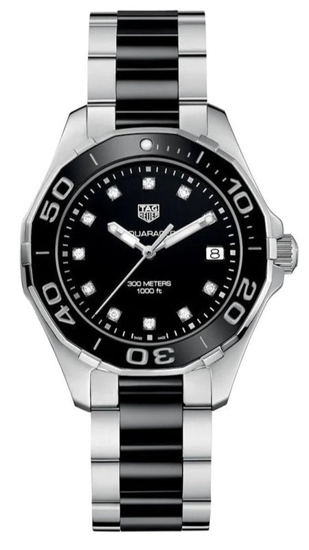 Tag Heuer Aquaracer Quartz Black Dial Two Tone Steel Strap Watch for Women - WAY131C.BA0913 Authentic Buy Shop Now