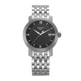 Tissot T Classic Bridgeport Black Dial Silver Steel Strap Watch For Men - T097.410.11.058.00 Authentic Buy Shop Now