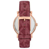 Michael Kors Corey Crystals Red Dial Red Leather Strap Watch for Women - MKO1025 Authentic Buy Shop Now