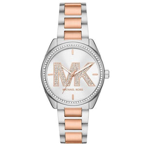 Michael Kors Janelle Silver Dial Two Tone Steel Strap Watch For Women - MK7383 Authentic Buy Shop Now