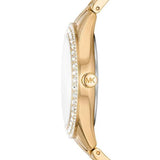 Michael Kors Harlowe Three-Hand Quartz Gold Dial Gold Steel Strap Watch For Women - MK4709 Authentic Buy Shop Now