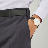 Emporio Armani Modern Slim Analog Silver Dial Brown Leather Strap Watch For Men - AR11163 Authentic Buy Shop Now