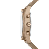 Michael Kors Warren Chronograph Beige Dial Beige Nylon Strap Watch for Men - MK9145 Authentic Buy Shop Now