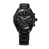 Swarovski Dextera Chronograph Black Dial Black Steel Strap Watch for Women - 5641393 Authentic Buy Shop Now