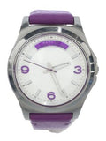 Marc Jacobs Baby Dave Silver Dial Purple Leather Strap Watch for Women - MBM1262 Authentic Buy Shop Now