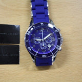 Marc Jacobs Rock Chronograph Blue Dial Blue Silicone Strap Watch for Women - MBM2548 Authentic Buy Shop Now