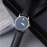 Movado Museum Black Dial Black Leather Strap Watch For Men - 2100002 Authentic Buy Shop Now