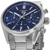 Tag Heuer Carrera Chronograph Blue Dial Silver Steel Strap Watch for Men - CBN2011.BA0642 Authentic Buy Shop Now