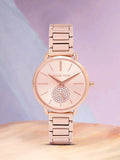 Michael Kors Portia Analog Quartz Rose Gold Dial Rose Gold Steel Strap Watch For Women - MK3839 Authentic Buy Shop Now