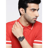 Fossil Goodwin Chrono Analog Black Dial Grey Steel Strap Watch for Men - FS5518 Authentic Buy Shop Now