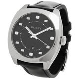 Gucci GG2570 Quartz Black Dial Black Leather Strap Watch For Men - YA142307 Authentic Buy Shop Now