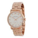 Marc Jacobs Baker White Dial Rose Gold Steel Strap Watch for Women - MBM3244 Authentic Buy Shop Now
