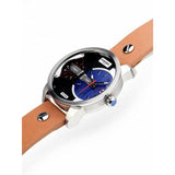 Diesel Mini Daddy Blue & Black Dial Brown Leather Strap Watch For Men - DZ7308 Authentic Buy Shop Now