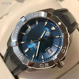 Tag Heuer Aquaracer Quartz Blue Dial Black Rubber Strap Watch for Men - WAY1112.FT8021 Authentic Buy Shop Now