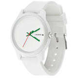 Lacoste 12.12 White Dial White Silicone Strap Watch for Men - 2011069 Authentic Buy Shop Now