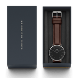 Daniel Wellington Classic Bristol Black Dial Brown Leather Strap Watch For Men - DW00100143 Authentic Buy Shop Now