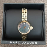 Marc Jacobs Courtney Mother of Pearl Black Dial Gold Steel Strap Watch for Women - MJ3460 Authentic Buy Shop Now