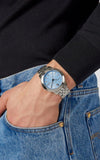 Versace V-Urban Light Blue Dial Silver Steel Strap Watch for Men - VELQ00419 Authentic Buy Shop Now