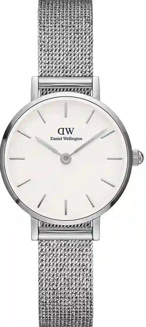 Daniel Wellington Classic Petite Sterling White Dial Silver Mesh Bracelet Watch for Women - DW00100442 Authentic Buy Shop Now