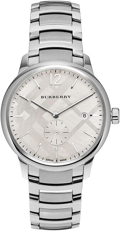 Burberry The Classic Silver Dial Silver Steel Strap Watch for Men - BU10004 Authentic Buy Shop Now