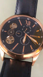Fossil Flynn Mechanical Blue Dial Blue Leather Strap Watch for Men - BQ2219 Authentic Buy Shop Now