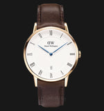 Daniel Wellington Dapper York White Dial Brown Leather Strap Watch For Men - DW00100085 Authentic Buy Shop Now