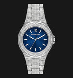 Michael Kors Lennox Three Hand Blue Dial Silver Steel Strap Watch For Women - MK6990 Authentic Buy Shop Now