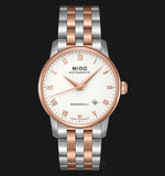 Mido Baroncelli Automatic White Dial Two Tone Steel Strap Watch For Women - M8600.9.N6.1 Authentic Buy Shop Now