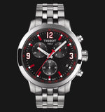 Tissot PRC 200 Asian Games Special Edition Black Dial Silver Steel Strap Watch For Men - T055.417.11.057.01 Authentic Buy Shop Now