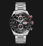 Tag Heuer Carrera Chronograph Black Dial Silver Steel Strap Watch for Men - CBN2A1AA.BA0643 Authentic Buy Shop Now