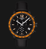 Tissot T Sport Quickster Chronograph Black Dial Black Rubber Strap Watch For Men - T095.417.36.057.01 Authentic Buy Shop Now