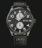 Hugo Boss Aeroliner Maxx Quartz Black Dial Black Nylon Strap Watch For Men - HB1513086 Authentic Buy Shop Now