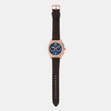 Emporio Armani Federico Chronograph Blue Dial Brown Leather Strap Watch For Men - AR11563 Authentic Buy Shop Now