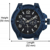 Guess Rigor Multifunction Black Dial Blue Steel Strap Watch for Men - W0218G4 Authentic Buy Shop Now