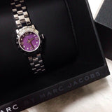 Marc Jacobs Amy Purple Dial Silver Steel Strap Watch for Women - MBM3228 Authentic Buy Shop Now