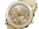 Burberry The City Chronograph Rose Gold Dial Beige Leather Strap Watch For Women - BU9702 Authentic Buy Shop Now