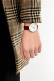 Daniel Wellington Classic Petite St Mawes White Dial Brown Leather Strap Watch For Women - DW00100187 Authentic Buy Shop Now