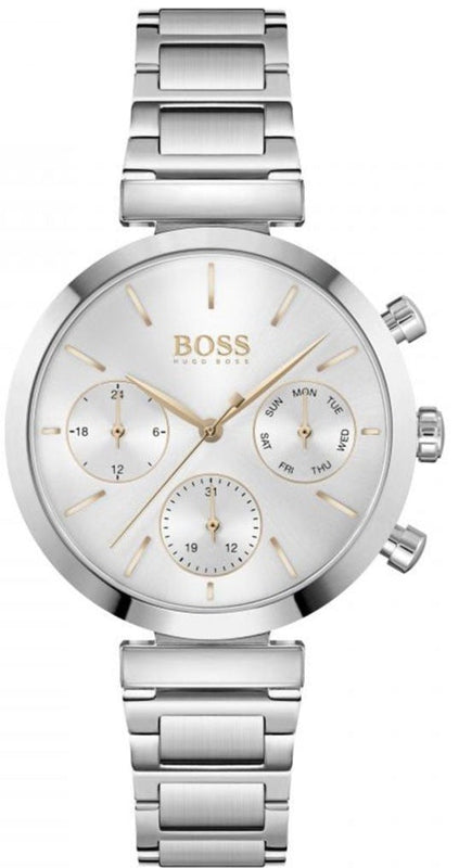 Hugo Boss Flawless Silver Dial Silver Steel Strap Watch for Women - 1502530 Authentic Buy Shop Now