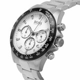 Hugo Boss Hero Chronograph White Dial Silver Steel Strap Watch for Men - 1513875 Authentic Buy Shop Now