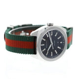 Gucci GG2570 Quartz Black Dial Green & Red Nylon Strap Watch For Men - YA142305 Authentic Buy Shop Now