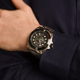 Gucci Dive Snake Black Dial Silver Steel Strap Watch For Men - YA136218 Authentic Buy Shop Now