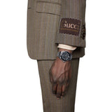 Gucci Dive Quartz Black Dial Silver Steel Strap Watch For Men - YA136301 Authentic Buy Shop Now