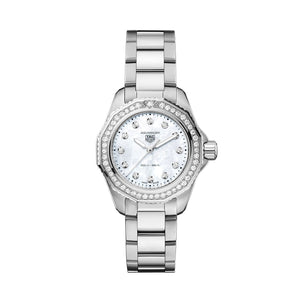 Tag Heuer Aquaracer Professional 200 Quartz Diamond Mother of Pearl Dial Silver Steel Strap Watch for Women - WBP1417.BA0622 Authentic Buy Shop Now
