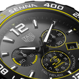 Tag Heuer Formula 1 Chronograph Senna Black Dial Black Leather Strap Watch for Men - CAZ101AJ.FC6487 Authentic Buy Shop Now