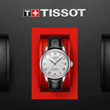 Tissot Le Locle Powermatic 80 Silver Dial Black Leather Strap Watch For Men - T006.407.16.033.00 Authentic Buy Shop Now