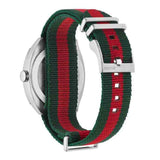 Gucci GG2570 Quartz Black Dial Green & Red Nylon Strap Watch For Men - YA142305 Authentic Buy Shop Now