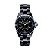 Chanel J12 Quartz Ceramic Black Dial Black Steel Strap Watch for Women - J12 H0682 Authentic Buy Shop Now