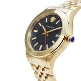 Versace Quartz Black Dial Gold Steel Strap Watch For Men - VEVK01221 Authentic Buy Shop Now