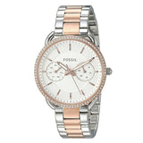 Fossil Tailor White Dial Two Tone Steel Strap Watch for Women - ES4396 Authentic Buy Shop Now